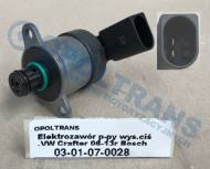 03-01-07-0028 - Elektrozawór pompy wysokiego ciśnienia VW Crafter 06-13r Bosch