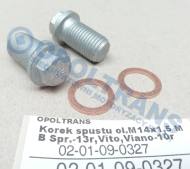 02-01-09-0327 - Korek spustu ol.M14x1,5 Mercedes (MB) Spr.-13r,Vito,Viano-10r