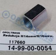 14-99-00-0054 - Łącznik prosty tekalana M14 wewnetrzne /M16 wewnetrzne .metal