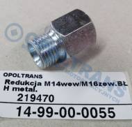 14-99-00-0055 - Łącznik prosty tekalana M14 wewnetrzne /M16 zewnętrzne BŁH metal