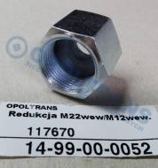 14-99-00-0052 - Łącznik prosty tekalana M22 wewnetrzne /M12 wewnetrzne .metal
