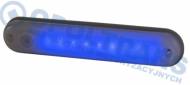 13-05-06-0047 - Lampa oświetlenia kabiny 134x27 LED niebieska z przełącznikiem LWD2530