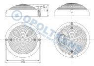 13-05-06-0016 - Lampa oświetlenia kabiny Fi143 LED czarna FT-160