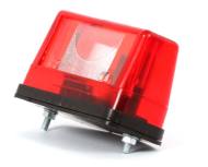 13-05-02-0061 - Lampa podświetlenia tablicy rejestracyjnej na żarówkę 109x61 czerwona