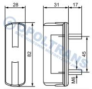 13-05-02-0155 - Lampa podświetlenia tablicy rejestracyjnej na żarówkę C5W 82x28 Hella VF