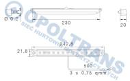 13-02-03-0019 - Lampa przec.czerwowa.Linepoint I 243x22 LED Aspock OE