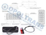 13-02-03-0085 - Lampa przeciwmgłowa czerwona 107x46 LED,kl.700KR