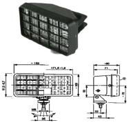 13-05-07-0073 - Lampa robocza 175x95 z uchwytem FER, żarówka H3