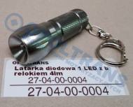 27-04-00-0004 - Latarka diodowa 1 LED z brelokiem 4lm