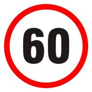 22-14-00-0140 - Naklejka  60km/h Fi160