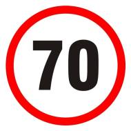 22-14-00-0143 - Naklejka  70km/h Fi160