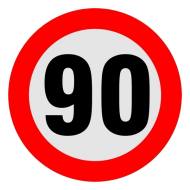 22-14-00-0150 - Naklejka  90km/h Fi200