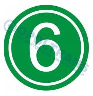 22-14-00-0321 - Naklejka Euro "6" zielona Fi160