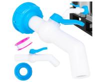 18-03-00-0293 - Nakrętka zbiornika IBC S60x6 +kran zagięty 45 stopni z końcówką na wąż 32mm