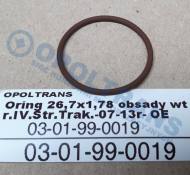 03-01-99-0019 - Oring 26,7x1,78 obsady wtryskiwacza IVECO Stralis,Traker -07-13r- OE