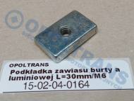 15-02-04-0164 - Podkładka zawiasu burty aluminiowej L=30mm/M6