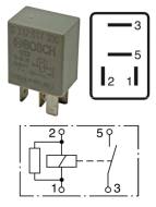 12-03-03-0104 - Przekaźnik mikro 20/10A,12V 4 pin z rezyst.Bosch