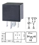 12-03-03-0175 - Przekaźnik uniw.20A,24V 5 pin Hella