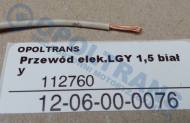 12-06-00-0076 - Przewód elektryczny LGY 1,5 biały