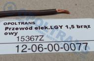 12-06-00-0077 - Przewód elektryczny LGY 1,5 brązowy