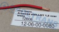 12-06-00-0080 - Przewód elektryczny LGY 1,5 czerwony
