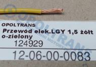 12-06-00-0083 - Przewód elektryczny LGY 1,5 żółto-zielony