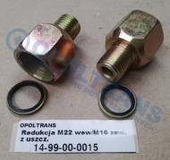 14-99-00-0015 - Redukcja M22 wew/M16 zewnętrzna z uszcz.