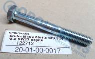 20-01-00-0017 - Śruba M10x 80/1,5 DIN 931/8.8 SW17 ocynk