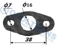 02-07-01-0368 - Uszczelka turbosprężarki zlewu oleju Fi16