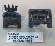 13-03-99-0001 - Wtyczka lampy kier.RVI AE,PremiumDAF,VO 3 pin OE