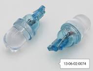 13-06-02-0074 - Żarówka 12V /1,2W całoszklana nieb. 1LED T10 2 szt
