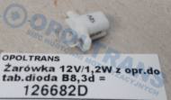 13-06-02-0050 - Żarówka 12V/1,2W z oprawką do tablicy dioda B8,3d