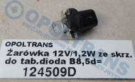 13-06-02-0051 - Żarówka 12V/1,2W ze skrzydełkami do tablicy dioda B8,5d