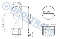 13-06-01-0283 - Żarówka 12V/3W całoszklana Bosch PureLight