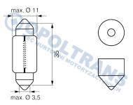 13-06-01-0276 - Żarówka 12V/5W rurkowa 11x36 Bosch PureLight