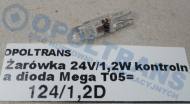 13-06-02-0058 - Żarówka 24V/1,2W kontrolna dioda Mega T05