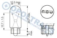 13-06-01-0315 - Żarówka 24V/5W całoszklana Bosch TruckLight