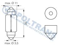 13-06-01-0362 - Żarówka 24V/5W rurkowa 11x36 Bosch TruckLight