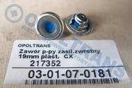 03-01-07-0181 - Zawór ór pompy zasilająca zwrotny 19mm palstik ikowy CX