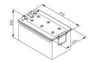 12-01-01-0589 - Akumulator 12V/240Ah, 1200A BOSCH EFB