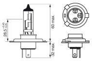 13-06-01-0347 - Żarówka 24V/H4 75/70W P43 Bosch TruckLight