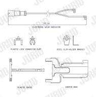 10-01-05-0150 - Czujnik zużycia klocków hamulcowych SAF.L=760 29318,29319 Jurid